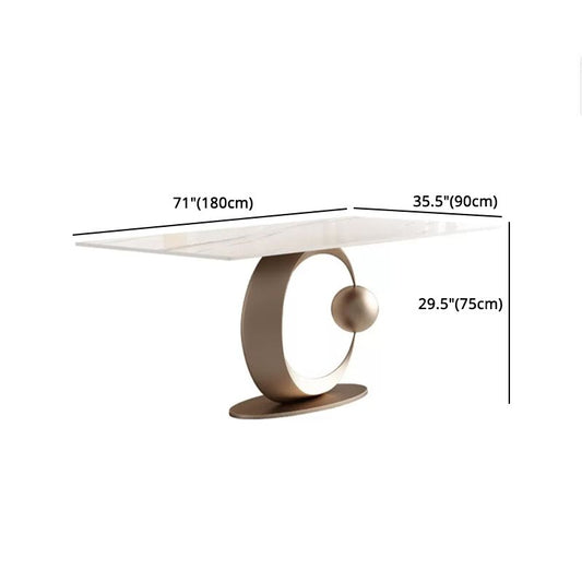 Luxury Sintered Stone Top Dining Set 1/4/5/7 Pieces Rectangle Dining Table with Chairs Clearhalo 'Dining Room Sets' 'Dining Tables & Seating' 'dining_room_set' 'furn' 'furn_dining_room_set' 'Furniture' 'furniture_dining_room_set' 'Kitchen & Dining Furniture' 1200x1200_2c395901-5e0e-4516-9435-8c5e4f08ec1b