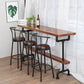 Brown Industrial Bar Table Pine Wood Milk Tea Shop Casual Bar Table Clearhalo 'Bar Furniture' 'Bar Tables' 'bar_tables' 'furn' 'furn_bar_tables' 'Furniture' 'furniture_bar_tables' 'Kitchen & Dining Furniture' 1200x1200_2c3a20f9-68fd-4adf-a850-31d3ec52cf73