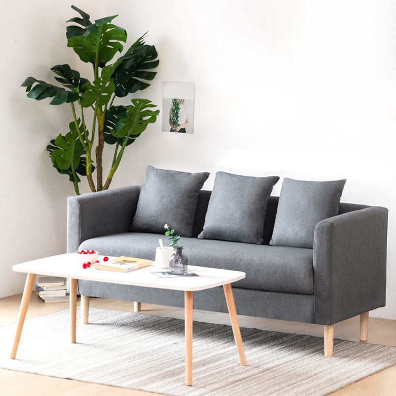 Sofa with 3 Pillows 3 Seater Polish Finish Seating for Bonus Room Clearhalo 'Furniture' 'furniture_sofas' 'kitchen' 'kitchen_sofas' 'Living Room Furniture' 'Sofa' 'sofas' 1200x1200_2c3b1281-5a11-44c2-9da3-0f42e707ff6e