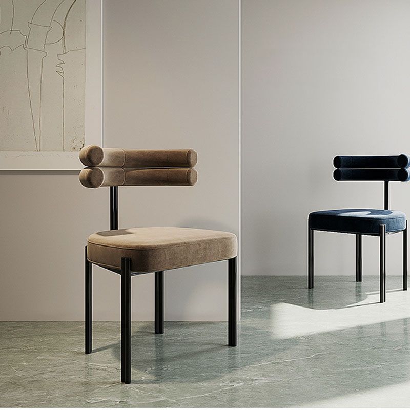 Contemporary Style Metal Dining Chairs Armless Dining Chairs for Kitchen Clearhalo ' kitchen&dining_furn' 'Dining Chairs' 'Dining Tables & Seating' 'dining_chair' 'furn' 'furn_dining_chair' 'Furniture' 'furniture_dining_chair' 'Kitchen & Dining Furniture' 'kitchen' 1200x1200_2c3b9a77-b403-4e29-b8d9-581847372704