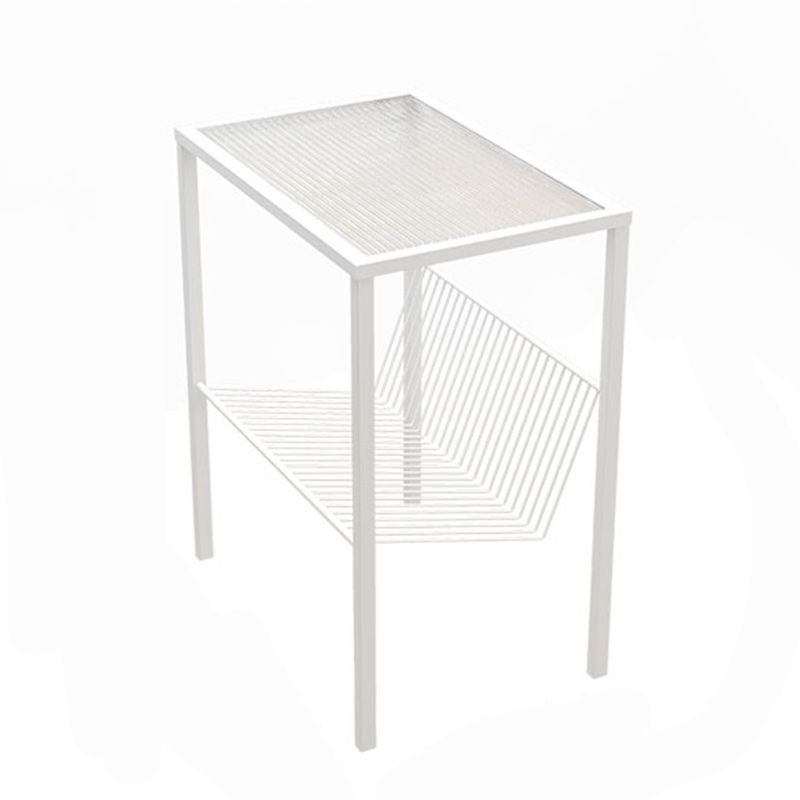 Modern Glass Top Night Table Open Storage 1-Shelf 23 Inch H Nightstand Clearhalo 'Bedroom Furniture' 'furn' 'furn_night_stand' 'Furniture' 'night_stand' 'Nightstands' 1200x1200_2c3c59bf-4423-4843-81fc-a1ea9cebda2a