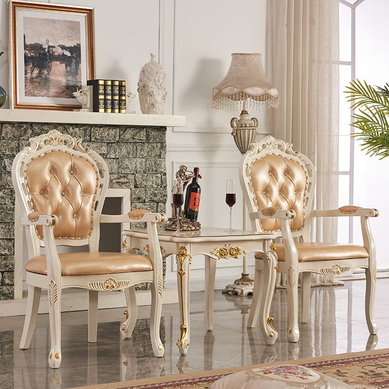 Victorian Upholstered Dining Chair King Louis Back Matte Finish Dining Chair (Set of 2) Clearhalo ' kitchen&dining_furn' 'Dining Chairs' 'Dining Tables & Seating' 'dining_chair' 'furn' 'furn_dining_chair' 'Furniture' 'furniture_dining_chair' 'Kitchen & Dining Furniture' 'kitchen' 1200x1200_2c3d8d76-38a9-4ad8-a9af-412eb0bba0d7