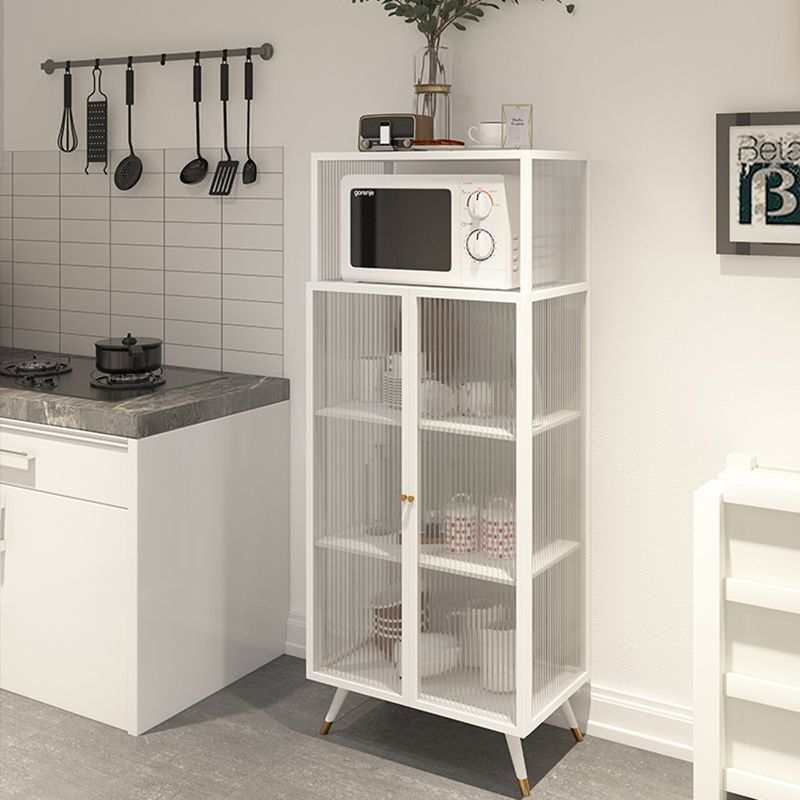 Contemporary Curio Cabinet Metal Glass Doors Display Stand for Dining Room Clearhalo 'Display & China Cabinets' 'display_china_cabinets' 'furn' 'furn_display_china_cabinets' 'Furniture' 'Kitchen & Dining Furniture' 1200x1200_2c3e9032-6bdd-4725-b0b2-f472070379d3