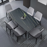 Rectangle Dining Table Industrial Style 4 Legs Base Sintered Stone Table for Home Clearhalo ' dining_table' 'Dining Tables & Seating' 'Dining Tables' 'furn' 'furn_dining_table' 'Furniture' 'furniture_dining_table' 'Kitchen & Dining Furniture' 'kitchen&dining_furn' 'kitchen' 'kitchen_dining_table' 1200x1200_2c3f5bc7-b899-4b02-8cbe-5ab9a4ba5bc8