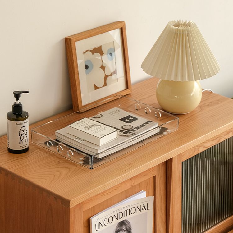 Mid-Century Modern Natural Cabinet with 4 Doors in Pine Wood Clearhalo 'Cabinets & Chests' 'cabinets_chests' 'furn' 'furn_cabinets_chests' 'Furniture' 'Living Room Furniture' 1200x1200_2c40aca9-8494-4315-87c8-cc43164cc1d7