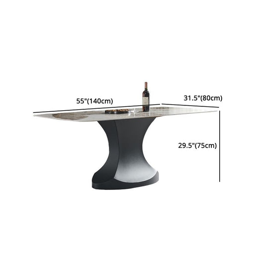 Modern Rectangle Sintered Stone Dining Table Set 1/3/4/5/7 Pieces Dining Set for Home Use Clearhalo 'Dining Room Sets' 'Dining Tables & Seating' 'dining_room_set' 'furn' 'furn_dining_room_set' 'Furniture' 'furniture_dining_room_set' 'Kitchen & Dining Furniture' 1200x1200_2c411d97-fca7-44d6-891a-8812e18023a3