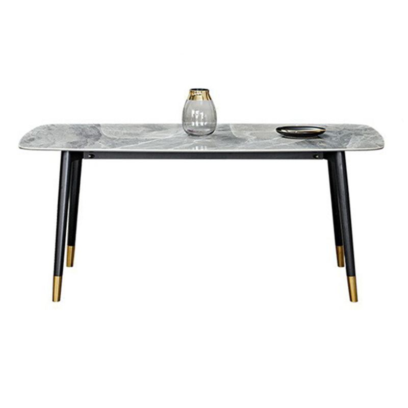 Noordse 1/4/5/7 stukken meubels rechthoekige stenen eettafel ingesteld in grijs