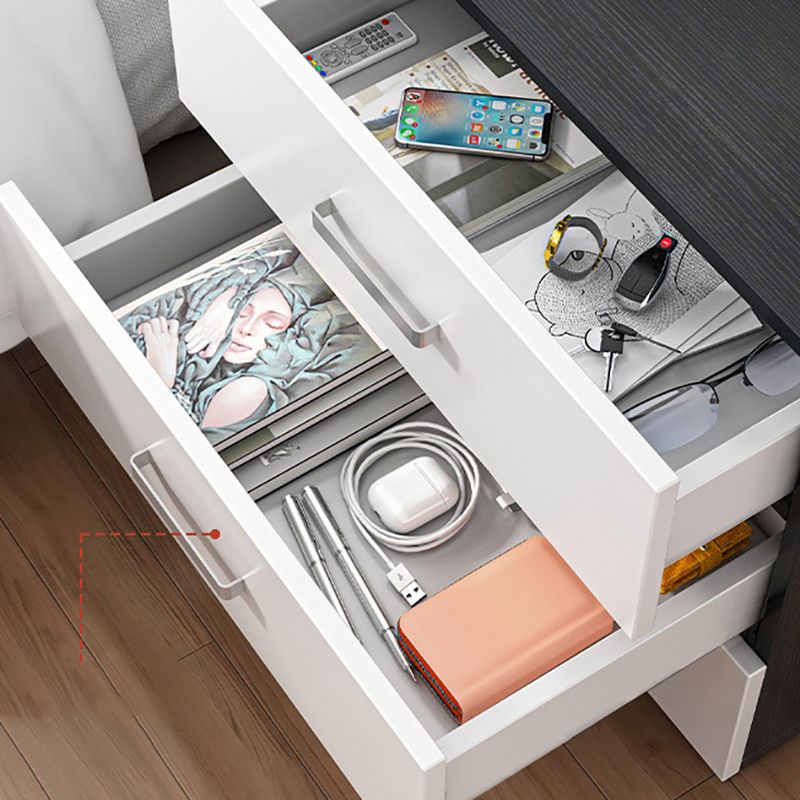 Mesa de madera de faux contemporánea de gabinete con cajones