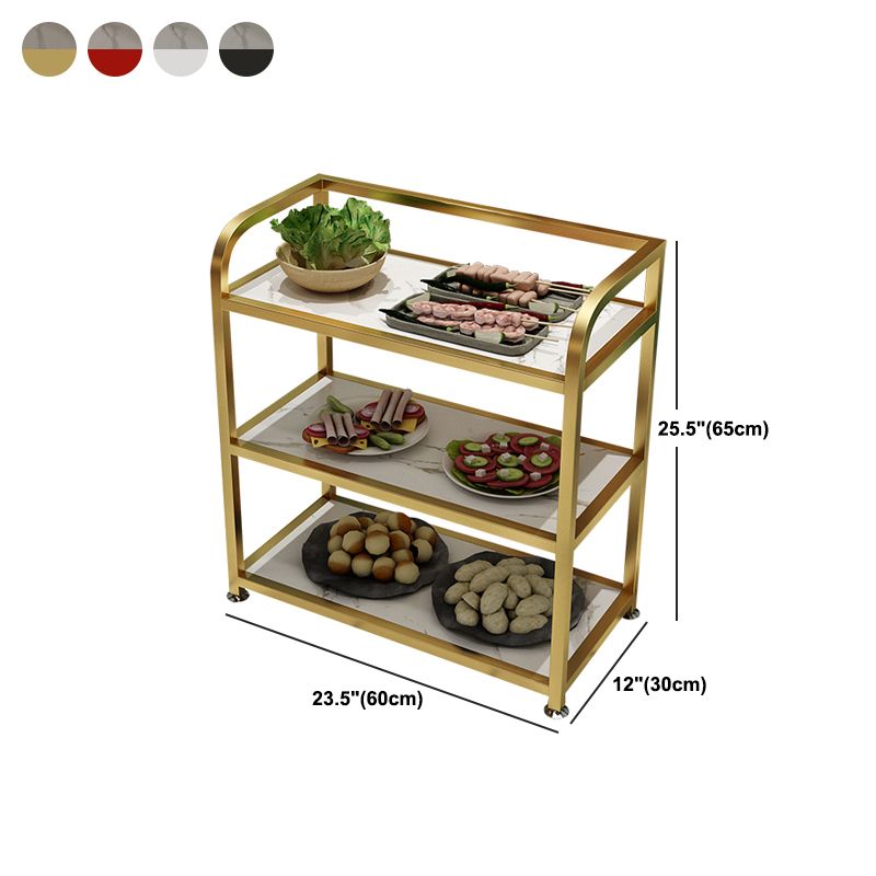 Modern 25.59"H Portable Prep Table Metal Prep Table for Home Use