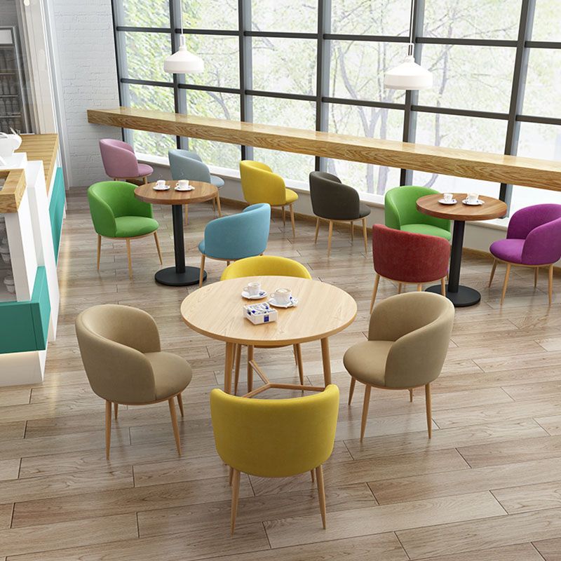 Modern Style Natural Iron Arm Chair Upholstered Side Chair for Dining Room Clearhalo 'Dining Chairs' 'Dining Tables & Seating' 'dining_chair' 'furn' 'furn_dining_chair' 'Furniture' 'furniture_dining_chair' 'Kitchen & Dining Furniture' 1200x1200_2c4520d0-1f7e-4e44-9e9a-160c5b9f26fa