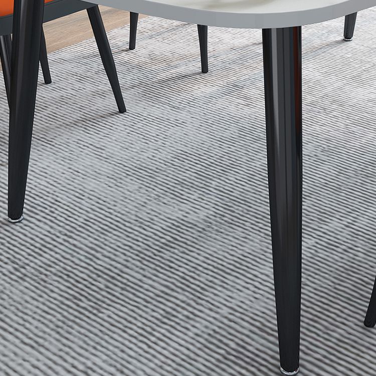 Stone Rectangle Dining Table Modern Metal Black Frame Tripod Dining Table Clearhalo ' dining_table' 'Dining Tables & Seating' 'Dining Tables' 'furn' 'furn_dining_table' 'Furniture' 'furniture_dining_table' 'Kitchen & Dining Furniture' 'kitchen&dining_furn' 'kitchen' 'kitchen_dining_table' 1200x1200_2c466c4b-a38d-4047-96ce-23cb2e636686