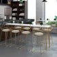 Glam 1/5/9 Pieces Counter Height Set Rectangle White Legs Indoor Pub Dining Set Clearhalo 'Bar Furniture' 'furn' 'furn_home_bar_bar_sets' 'Furniture' 'Home Bars & Bar Sets' 'home_bar_bar_sets' 'Kitchen & Dining Furniture' 1200x1200_2c4690e1-5257-45a0-b552-35da72ed7d34