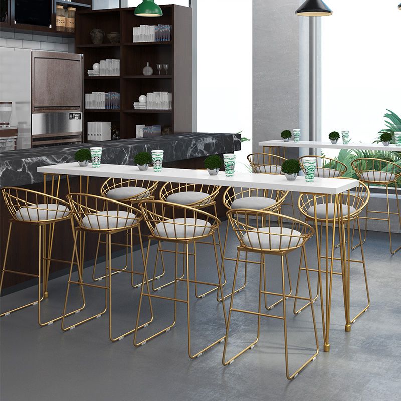 Glam 1/5/9 Pieces Counter Height Set Rectangle White Legs Indoor Pub Dining Set Clearhalo 'Bar Furniture' 'furn' 'furn_home_bar_bar_sets' 'Furniture' 'Home Bars & Bar Sets' 'home_bar_bar_sets' 'Kitchen & Dining Furniture' 1200x1200_2c4690e1-5257-45a0-b552-35da72ed7d34