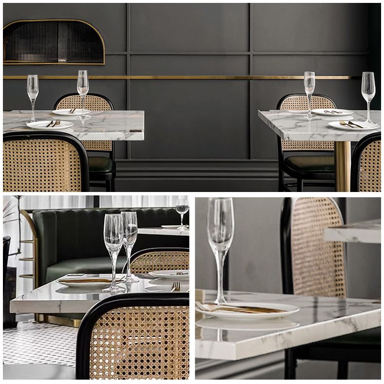 Metal Industrial Pedestal Dining Table Marble Top Table for Dining Room Clearhalo ' dining_table' 'Dining Tables & Seating' 'Dining Tables' 'furn' 'furn_dining_table' 'Furniture' 'furniture_dining_table' 'Kitchen & Dining Furniture' 'kitchen&dining_furn' 'kitchen' 'kitchen_dining_table' 1200x1200_2c477000-4012-469c-8cc8-ceb6a9168740
