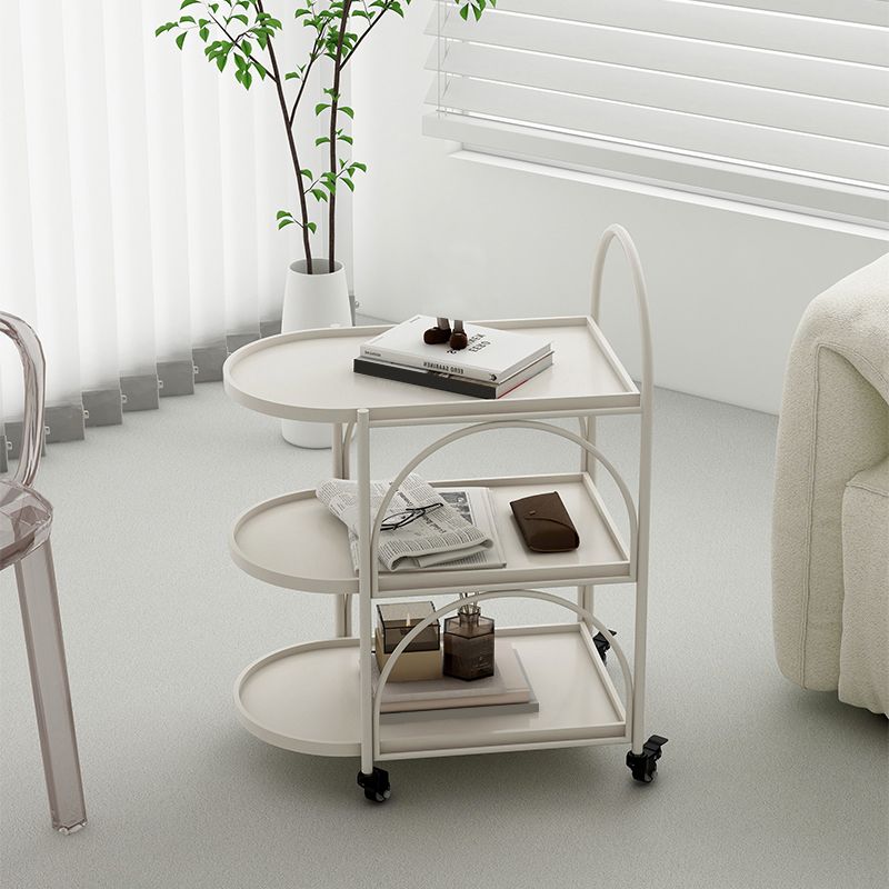 14" Wide Contemporary Corner Table 3-Tier Side Table with Storage