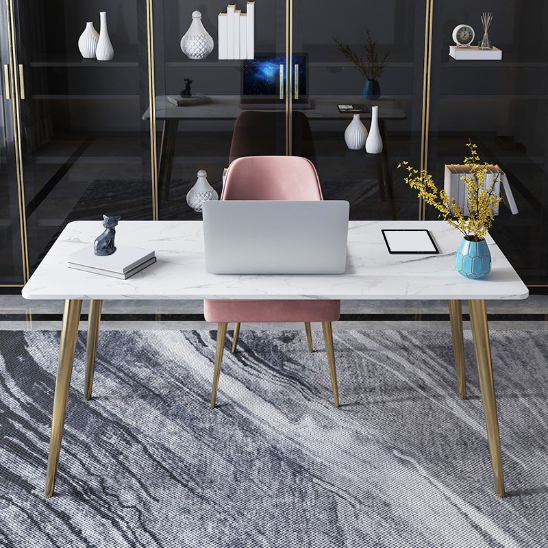 29 "H Glam Office Desk rechthoekig secretaris -bureau met metalen benen