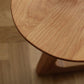 Tavolino da caffè in stile scandinavo Tavolino ovale in legno massello