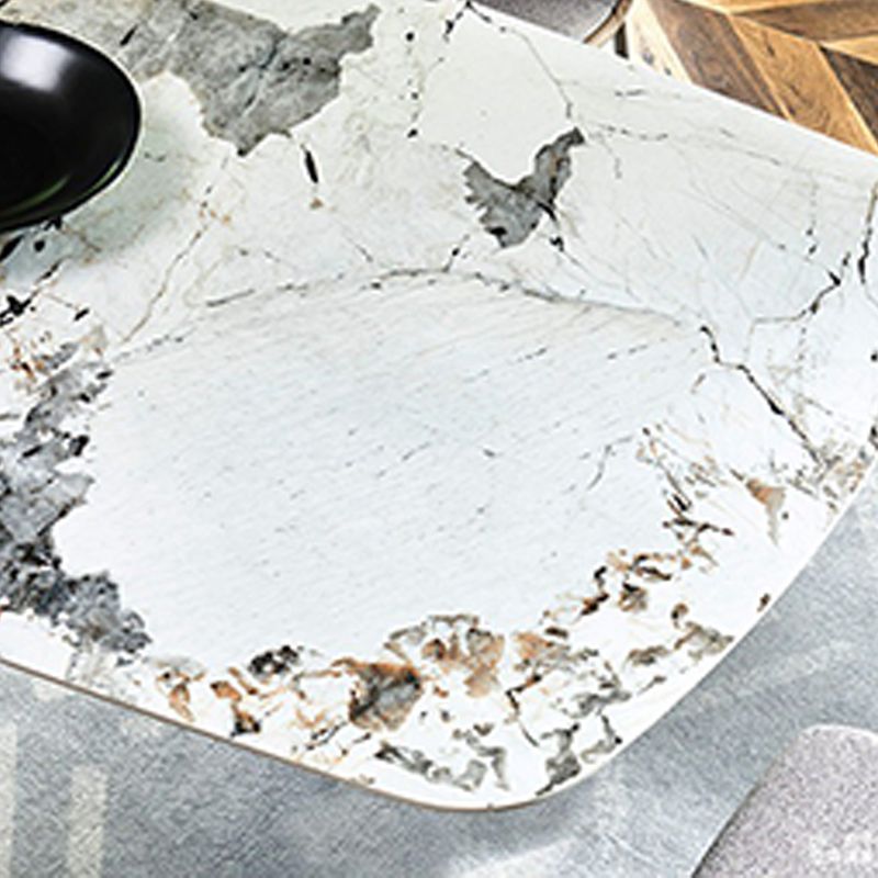 Rectangle Fixed Dining Room Table Luxury Sintered Stone Kitchen Table Clearhalo 'Dining Tables & Seating' 'Dining Tables' 'dining_table' 'furn' 'furn_dining_table' 'Furniture' 'Kitchen & Dining Furniture' 1200x1200_2c4adc88-b2c5-4a5c-a7af-6b2c90f129f9