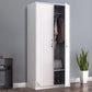 Contemporary Metal Wardrobe Freestanding Wardrobe Closet with Locks