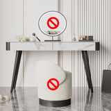 Weißer Waschtisch 29,52 "Hochmetall- und Stein -Top -Waschtisch mit Stuhl