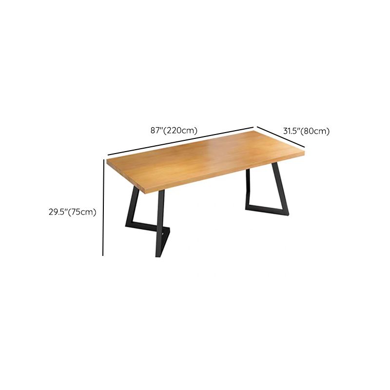 Juego de comedor rectangular de 1/2/5/7 piezas, mesa de comedor de madera maciza con sillas de cuero