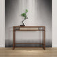 Mesa de consola contemporánea de forma rectángulo Table de sofá de consola de cenizas naturales/marrones