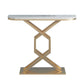 Tavolo console di marmo glam resistente alla mezza luna resistente a 12 "W tavolo accento per Hall