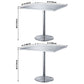 Industrial Dining Room Table Stainless Steel Table with Pedestal Table Clearhalo ' dining_table' 'Dining Tables & Seating' 'Dining Tables' 'furn' 'furn_dining_table' 'Furniture' 'furniture_dining_table' 'Kitchen & Dining Furniture' 'kitchen&dining_furn' 'kitchen' 'kitchen_dining_table' 1200x1200_2c4f5531-fe68-4542-adb5-11791a4c52b8