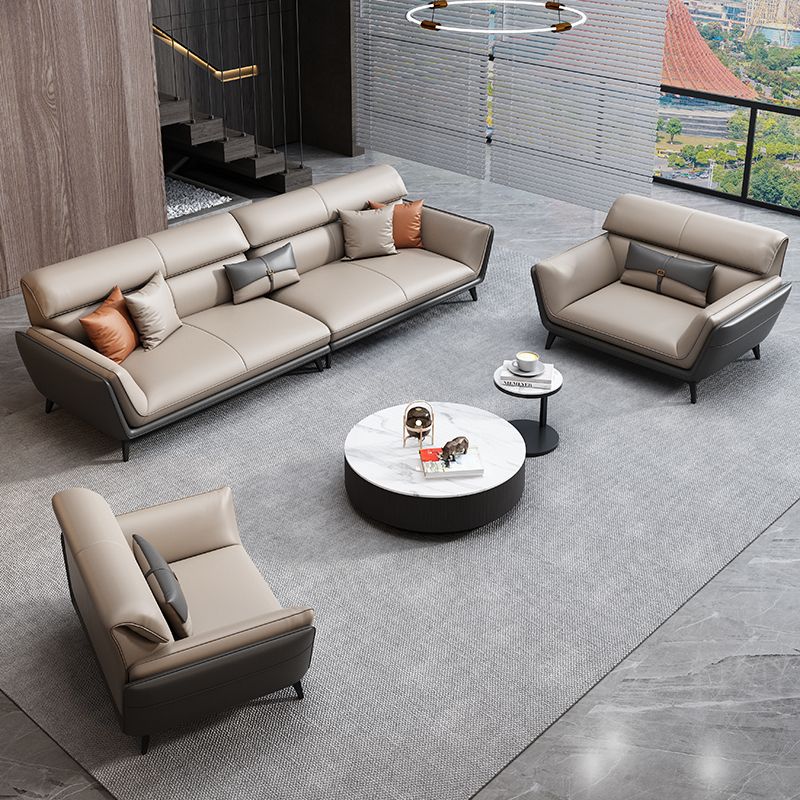 33.46" H Flared Arm Modern Sofa with Sewn Pillow Back Metal Legs Sofa Clearhalo 'furn' 'furn_sofas' 'Furniture' 'furniture_sofas' 'Living Room Furniture' 'Sofa' 'sofas' 1200x1200_2c4fd7c2-6ef0-45f6-9427-2ddd20805fe3