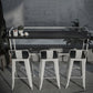 Industrial Black Wood Pub Table with Rectangle Table Top Trestle Table - 42" H Clearhalo 'Bar Furniture' 'Bar Tables' 'bar_tables' 'furn' 'furn_bar_tables' 'Furniture' 'furniture_bar_tables' 'Kitchen & Dining Furniture' 1200x1200_2c502a0e-3223-4be7-a948-f208ac98d1ea