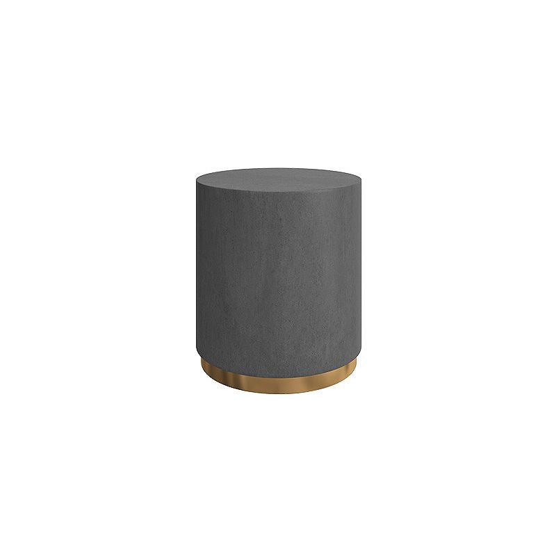Drum Base Design Black/grey Faux Concrete Top Metal Base Round Coffee Table Clearhalo 'Coffee & Accent Tables' 'Coffee Tables' 'coffee_tables' 'furn' 'furn_coffee_tables' 'Furniture' 'Living Room Furniture' 1200x1200_2c52c184-4a8d-47bf-99ba-42b9712f0ca1