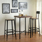 Brown Solid Wood Pub Table Square Bar Height Cocktail Table with Footrest Clearhalo 'Bar Furniture' 'Bar Tables' 'bar_tables' 'furn' 'furn_bar_tables' 'Furniture' 'Kitchen & Dining Furniture' 1200x1200_2c530691-3767-4219-8eb1-230706fbf653