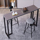 Industrial Black Iron Bar Dining Table with Grey Stone Rectangle Indoor Bistro Table Clearhalo 'Bar Furniture' 'Bar Tables' 'bar_tables' 'furn' 'furn_bar_tables' 'Furniture' 'furniture_bar_tables' 'Kitchen & Dining Furniture' 1200x1200_2c533841-2ad3-4d5c-a482-58e7c3933203