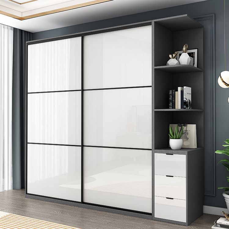 Sliding Engineered Wood Wardrobe Closet Modern Wardrobe Armoire Clearhalo 'Armoires & Wardrobes' 'armoires_wardrobes' 'Bedroom Furniture' 'furn' 'furn_armoires_wardrobes' 'Furniture' 1200x1200_2c5369b4-ddf4-4345-9879-e20951f7b954