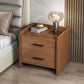 Armoire de chevet en bois moderne table de chevet ouverte minimaliste avec tiroirs