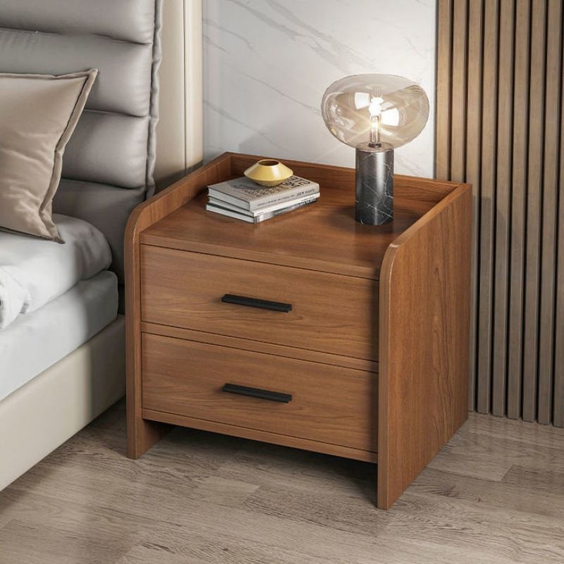 Armoire de chevet en bois moderne table de chevet ouverte minimaliste avec tiroirs