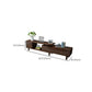 Console multimediale moderna Console TV in legno di gomma con 2 cassetti e ante