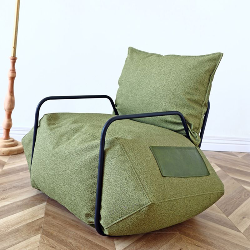 Contemporary Armchair Pillow Back Round Arms with Black Legs Leather Arm Chair Clearhalo 'Accent Chairs' 'accent_chairs' 'Chairs & Seating' 'furn' 'furn_accent_chairs' 'Furniture' 'Living Room Furniture' 1200x1200_2c58538d-335e-46db-b1ca-e2f03b4cd448