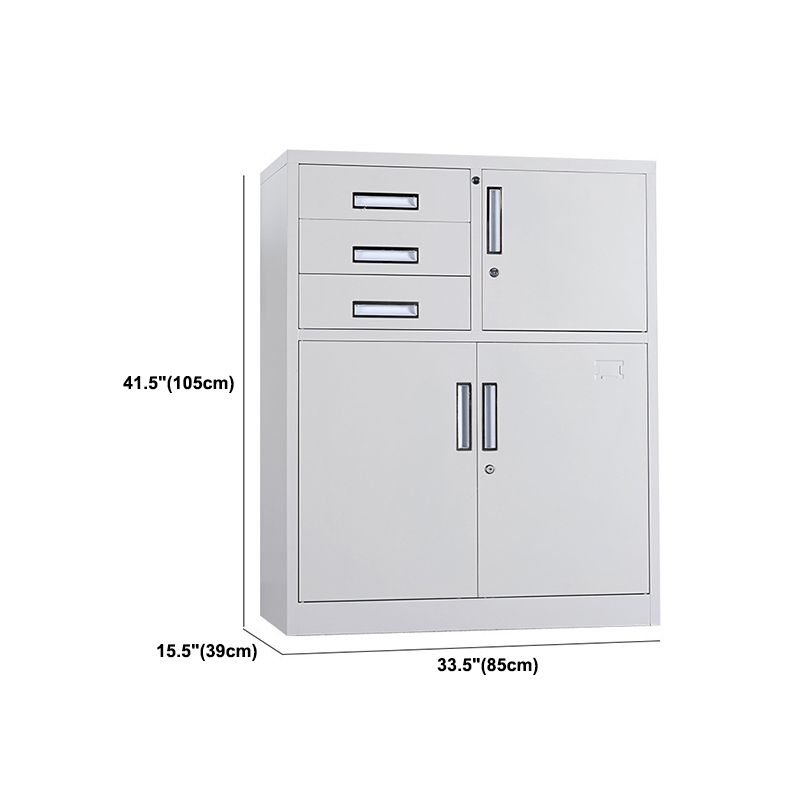File Cabinet Metal Light Gray Vertical Locking Drawers File Cabinet for Office Clearhalo 'Filing Cabinets' 'filling_cabinets' 'furn' 'furn_filling_cabinets' 'Furniture' 'Office Furniture' 1200x1200_2c5c480c-3710-4fc8-bf00-6d8a3f75e4d6