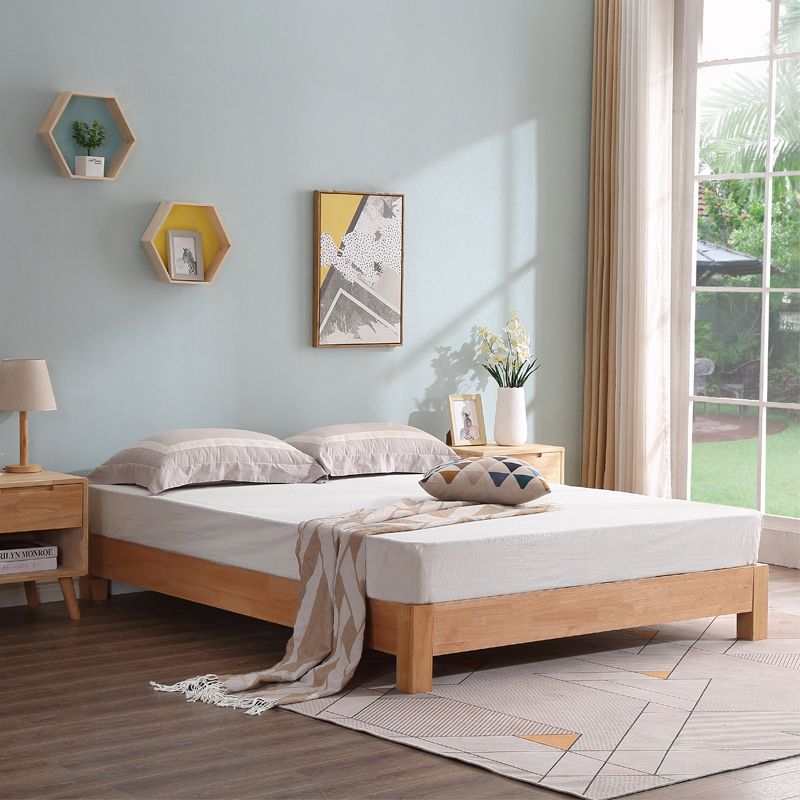 Vaste kleur Scandinavisch latbed gebogen bed met aangepaste houten benen