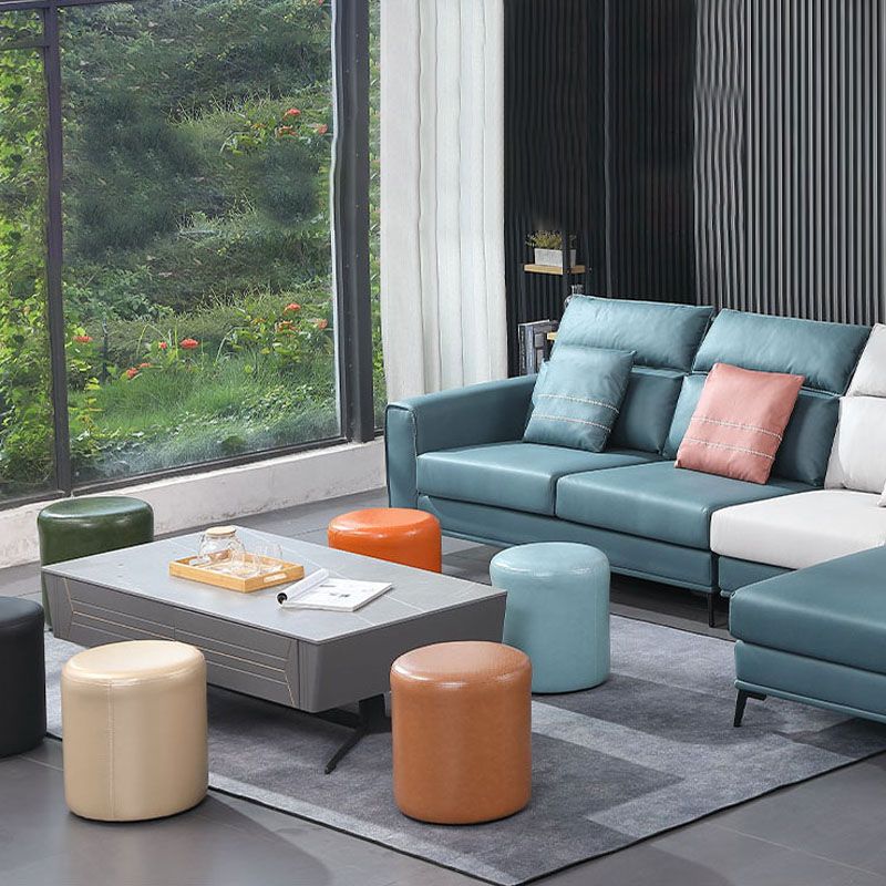 Orange Modern Pouf Water Resistant Solid Color Round Pouf for Drawing Room Clearhalo 'furn' 'furn_ottomans_poufs' 'Furniture' 'Living Room Furniture' 'Ottomans & Poufs' 'ottomans_poufs' 1200x1200_2c5dfdcc-23b5-4bf0-b41a-1f9575945bfd