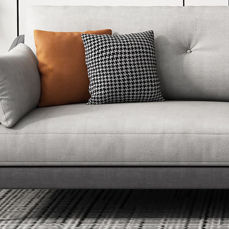 Contemporary Faux Leather Sloped Arm Sofa with Bolster Pillows for Apartment Clearhalo 'furn' 'furn_sofas' 'Furniture' 'furniture_sofas' 'kitchen' 'kitchen_sofas' 'Living Room Furniture' 'Sofa' 'sofas' 1200x1200_2c5e48a9-f7c9-49d5-909b-390656caa007