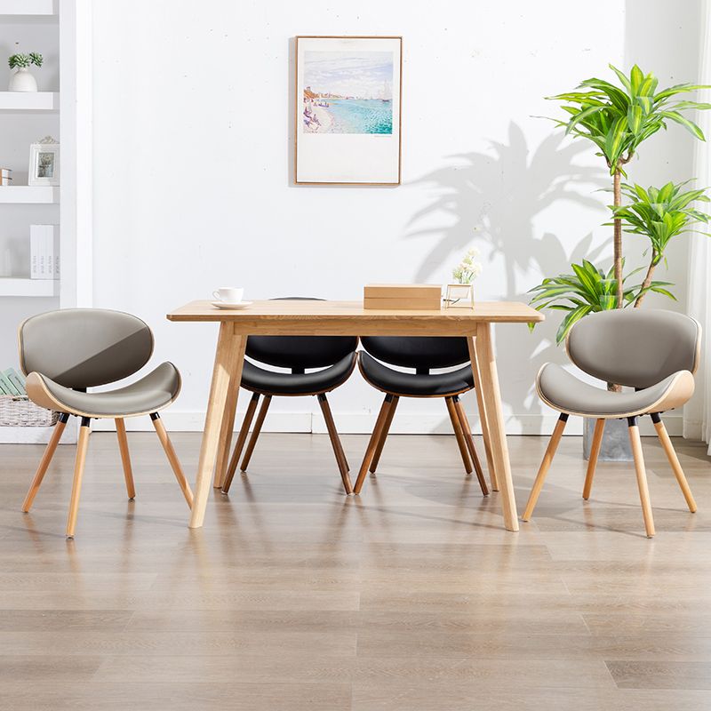 Modern Style Dining Side Chair Armless Single Chair for Kitchen with Wooden Legs Clearhalo ' kitchen&dining_furn' 'Dining Chairs' 'Dining Tables & Seating' 'dining_chair' 'furn' 'furn_dining_chair' 'Furniture' 'furniture_dining_chair' 'Kitchen & Dining Furniture' 'kitchen' 1200x1200_2c6138b2-2dd8-4c4b-a4cb-cb7d937be4c3