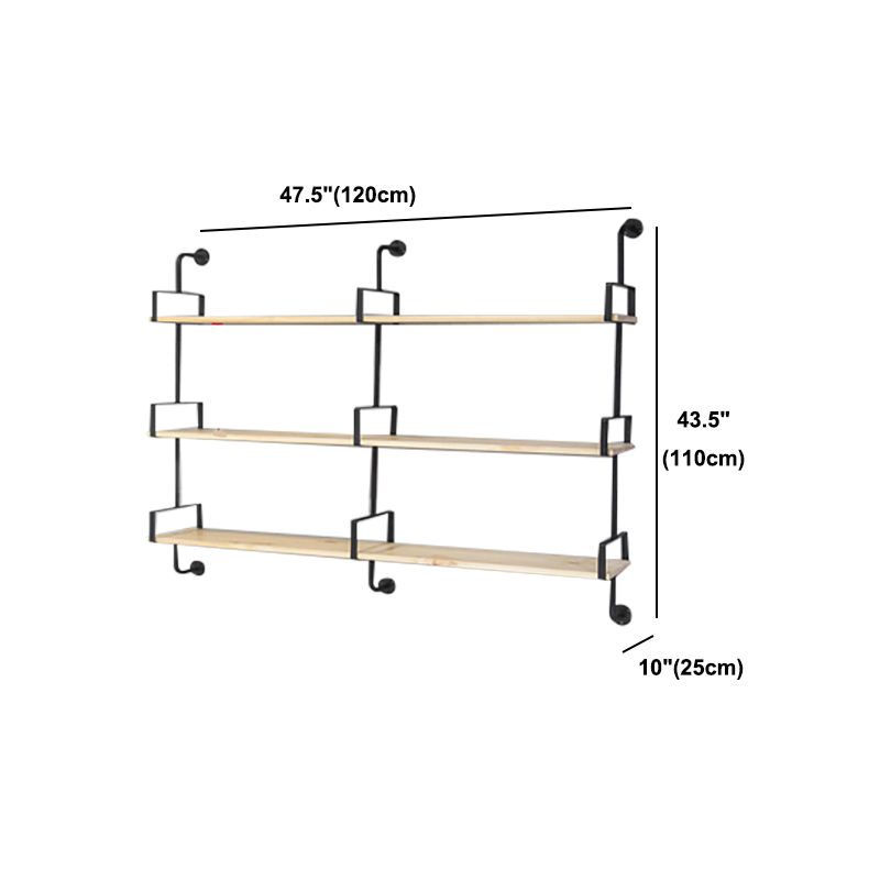 9.84"W Bookshelf Industrial Style Wall Mounted Solid Wood Bookcase for Home Office Clearhalo 'Bookcases' 'furn' 'furn_bookcases' 'Furniture' 'furniture_bookcases' 'kitchen' 'kitchen_bookcases' 'Living Room Furniture' 'Office Furniture' 1200x1200_2c615901-3dff-44cc-84d2-985c146ccdee