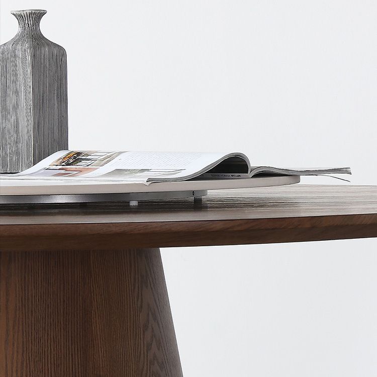 Solid Wood Dining Table Modern Round Dining Table with Pedestal Base Clearhalo 'Dining Tables & Seating' 'Dining Tables' 'dining_table' 'furn' 'furn_dining_table' 'Furniture' 'Kitchen & Dining Furniture' 1200x1200_2c61b62f-4ad0-4410-a4c2-49d07df04892