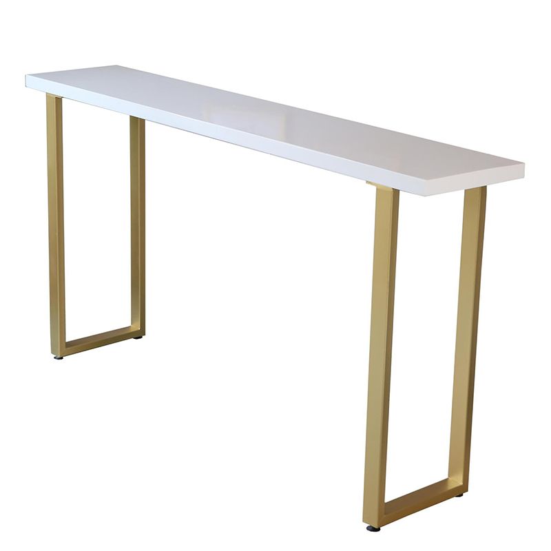 Wood Top Bar Dining Table Traditional Luxury Rectangle Bar Table with Sled Base Clearhalo 'Bar Furniture' 'Bar Tables' 'bar_tables' 'furn' 'furn_bar_tables' 'Furniture' 'furniture_bar_tables' 'Kitchen & Dining Furniture' 1200x1200_2c61e904-625a-4754-bb0f-9f06a8a3bb94