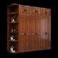 Traditional Walnut Wood Storage Cabinet Brown Cabinet for Home
