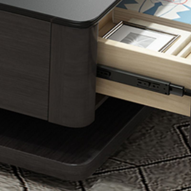 Black Stone TV Stand Console Contemporary TV Media with 3 Drawers Clearhalo 'furn' 'furn_tv_stands_entertainment_centers' 'Furniture' 'Living Room Furniture' 'TV Stands & Entertainment Centers' 'TV Stands & Media Storage Furniture' 'tv_stands_entertainment_centers' 1200x1200_2c63d589-c1cd-4302-a78d-a95ef67bfcb6