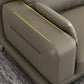 Stationary Faux Leather Living Room Flared Arm Pillows Nordic Seating