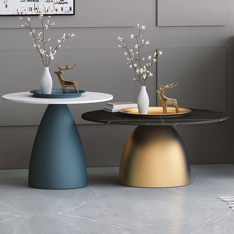 Modern Style Round Metal Table Metal Pedestal Base Coffee Table Clearhalo 'Coffee & Accent Tables' 'Coffee Tables' 'coffee_tables' 'furn' 'furn_coffee_tables' 'Furniture' 'Living Room Furniture' 1200x1200_2c659979-d1c4-40cc-9f06-ca060da0f01b
